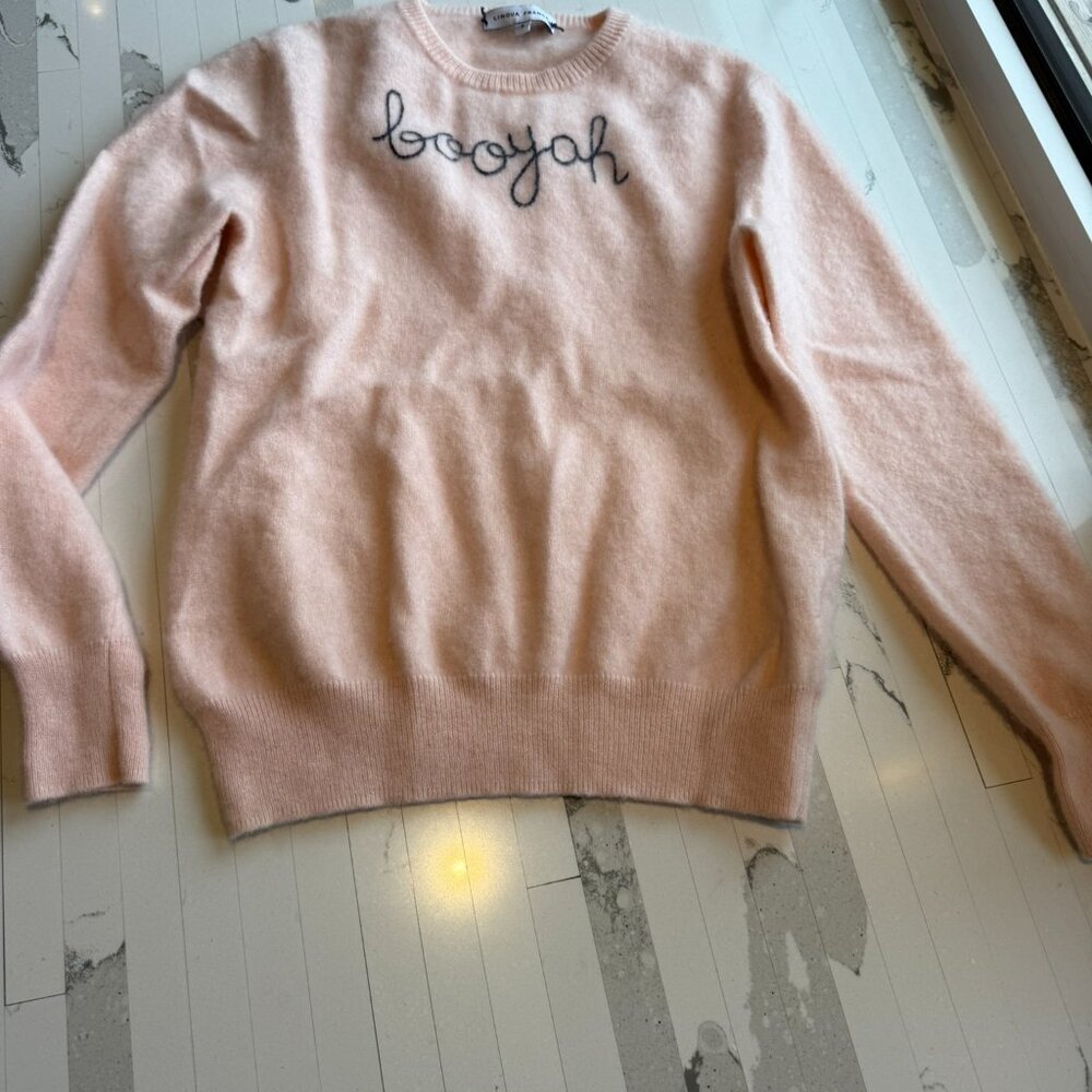 Lingua Franca Women's Pink Crewneck Sweater